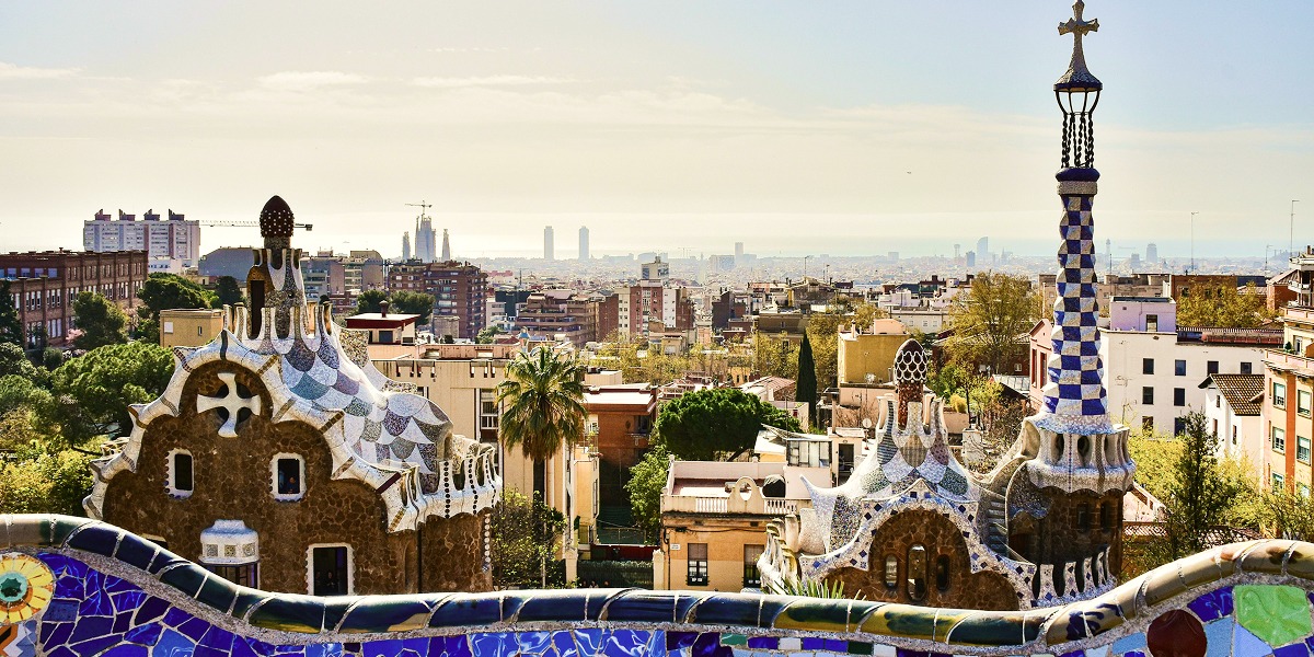 Park guell Barcelona familia